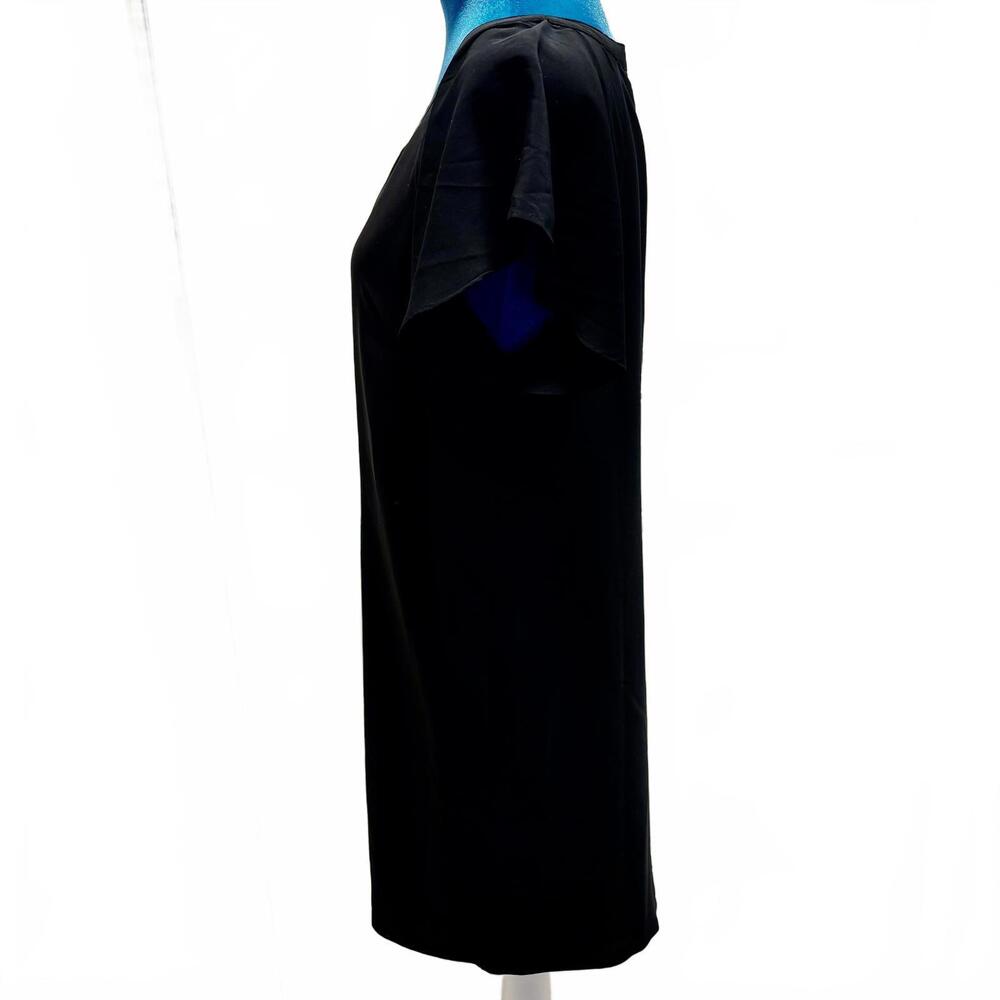 Abercrombie & Fitch Silky Black V-Back Dress Flutter Sleeve - Picture 7 of 8